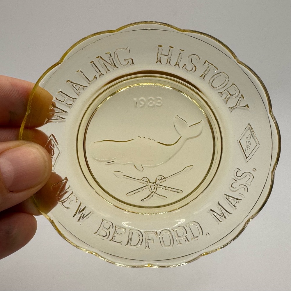 Millville Art Glass (MAG) Whaling History Cup Plate
